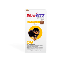 Bravecto 112.5 mg for Dogs 4-9.9 lbs, 1 Chew (Yellow) 