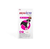Bravecto 1400 mg for Dogs 88-123 lbs, 1 Chew (Pink) 