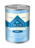 Blue Buffalo Homestyle Wet Dog Food Puppy Recipe, Chicken, Vegetables & Rice, 12.5 oz, 12 Pack